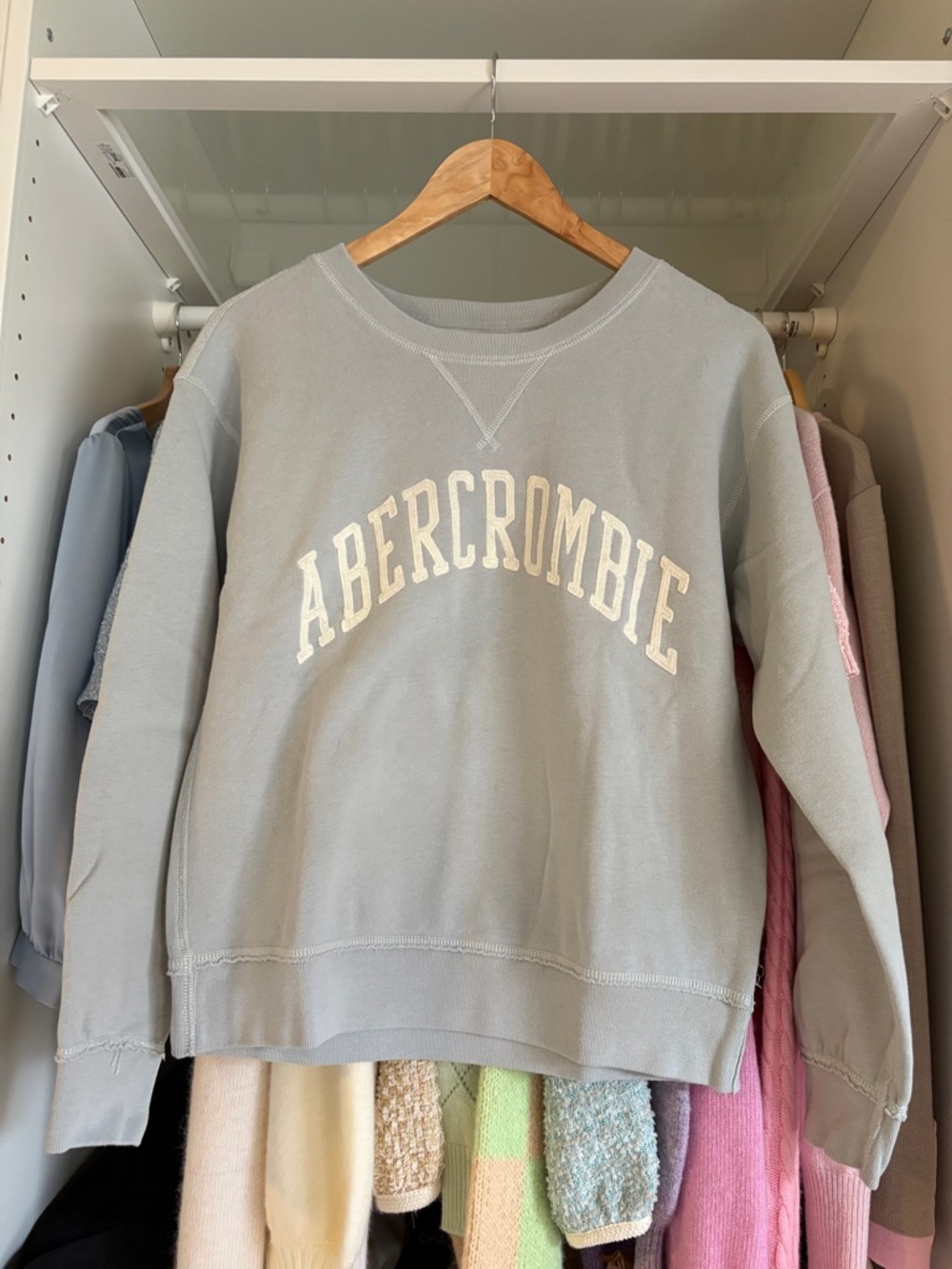 (SOLD)Abercrombie Light Mint Pullover Sweatshirt